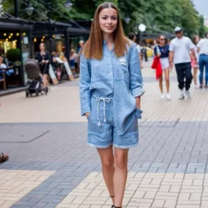 Лененa риза  “Summer Blue”