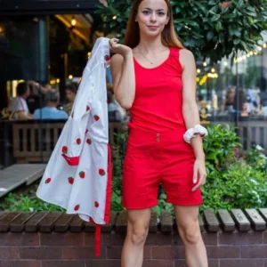 Къси панталонки „Strawberry Red“